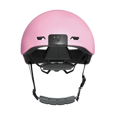 Capacete esperto claro do diodo emissor de luz da câmera do capacete de segurança da bicicleta da bicicleta acima com câmera