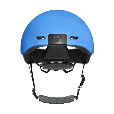 Capacete esperto claro do diodo emissor de luz da câmera do capacete de segurança da bicicleta da bicicleta acima com câmera