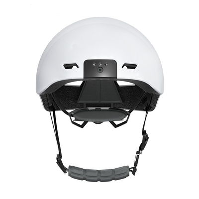 Capacete esperto claro do diodo emissor de luz da câmera do capacete de segurança da bicicleta da bicicleta acima com câmera
