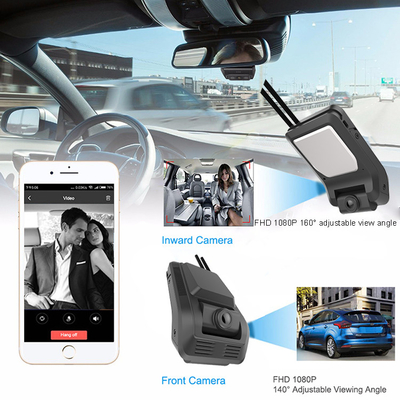 4G de pouco peso WiFi Dashcam com construído em sensores de G a gravação do laço do LCD de 2,7 polegadas