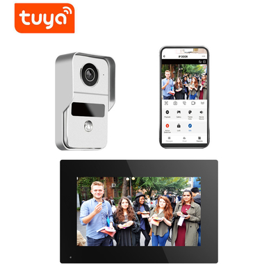 Campainha video sem fio de 1080p Wifi visão noturna prendida entrada da câmera de 7 polegadas