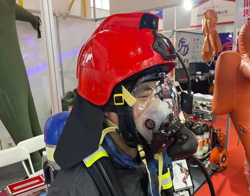 Capacete de bombeiro ABS IR Câmera de imagem térmica Alerta SOS com software de comando VMS