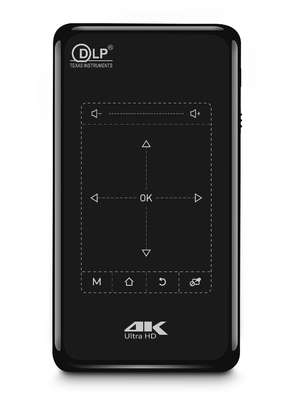 Miniprojetor de vídeo portátil de 65 lúmens Entrada HDMI/USB/AV/VGA Peso líquido 206 g