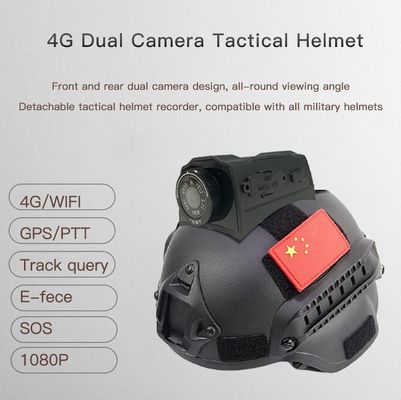 Capacete Tático de Segurança 4G com Câmera de Lente Dupla 1080P Transmissão ao Vivo Real
