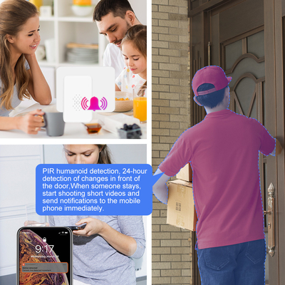 PIR Detection Smart Home Doorbell com a lente da distância focal F2.0 de 3mm e o controle da voz