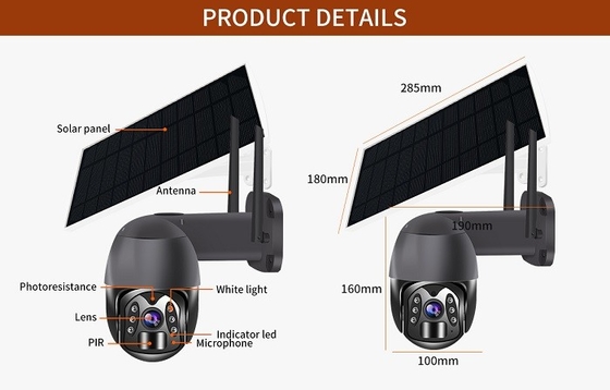 Mini 4G Smart Home Camera Câmera de Segurança Online Carregamento Solar Construído em Bateria de Lítio