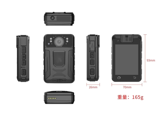 1080P 4G Body Worn Camera acima de 15 horas Tempo de gravação Mp4 com H.264/ H.265 Bodycam