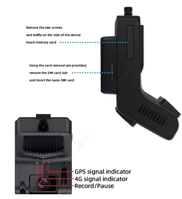 Definição 4G WiFi GPS Night Vision Dash Camera com Loop Recording e Parking Monitor