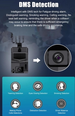 Sos App Control 4G Dashcam e GPS ADAS/DSM/BSD/PCW 4G DVR móvel