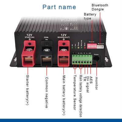 Carregador de bateria DC à prova d'água Bluetooth Compatível 12V Tecnologia MPPT Solar CE ROHS FCC Certificado