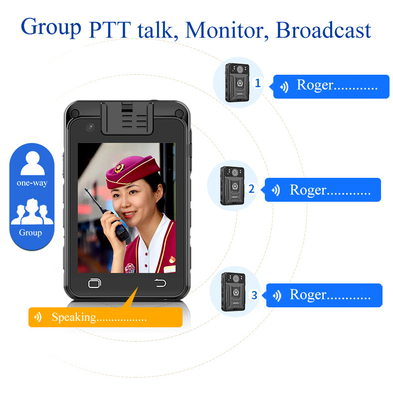 4G LTE AI reconhecimento facial bodycam câmera humana alarme SOS 2 Way Talk