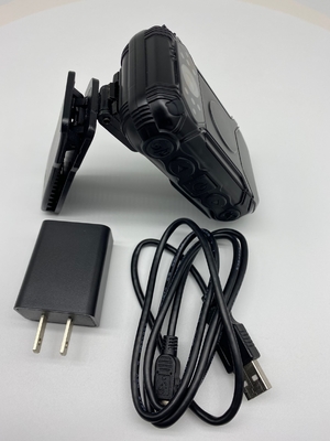 Câmera corporal de polícia 64G IP66 com LED de 1,5 W e ângulo de 120 graus
