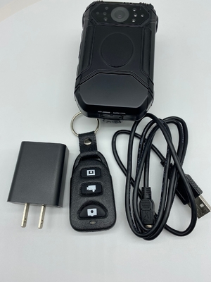 Câmera corporal de polícia 64G IP66 com LED de 1,5 W e ângulo de 120 graus