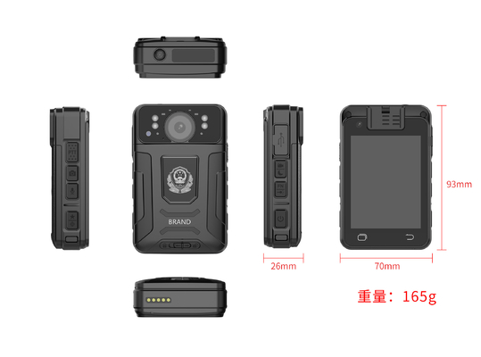 Câmeras corporais de polícia de 32 GB com rastreamento GPS Wi-Fi Bluetooth e plataforma CMSV6