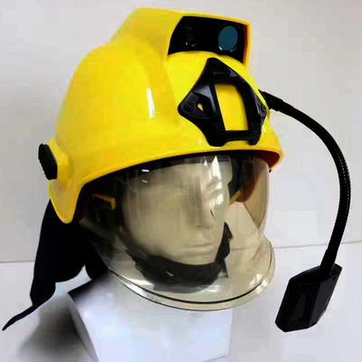 802.11b/g Protocol Firefighter Rescue Helmet Sensor de Imagem Térmica Com Cartão TF de 64GB e Capacidade de Armazenamento