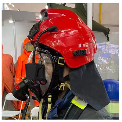 802.11b/g Protocol Firefighter Rescue Helmet Sensor de Imagem Térmica Com Cartão TF de 64GB e Capacidade de Armazenamento