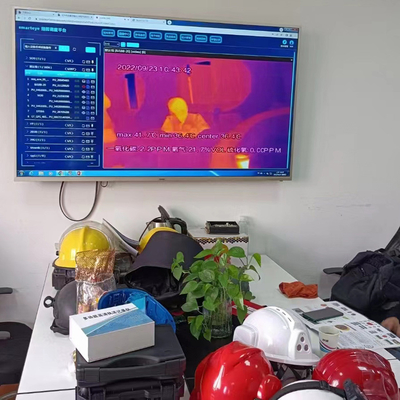 Câmera de segurança de capacete de incêndio e resgate técnico com sensor de imagem térmica