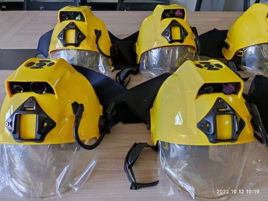 Câmera de segurança de capacete de incêndio e resgate técnico com sensor de imagem térmica