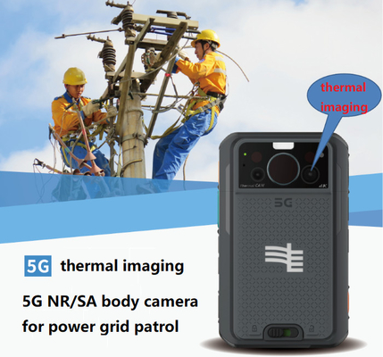 Bateria de 8000 mAh substituível Câmera corporal 5G com câmera traseira de 13MP e sensor giroscópio