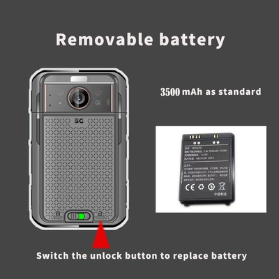 3.1 polegada LCD 5G Camera Body Worn com 3500mAh Bateria dupla EIS 4G 64GB RAM ROM