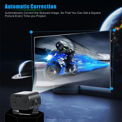 BT 5.0 Bluetooth Mini Projector Portátil Com Ajuste Multi Ângulo Correção de Keystone E Chip de Display de Fonte de Luz LED