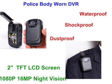 FCC aprovado, cartão gasto do registrador de Dvr da polícia 1080P da câmara de vídeo 32G TF do corpo