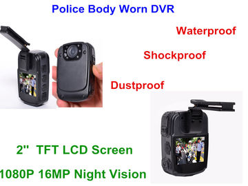 Material preto durável do ABS da tela do quadrado de Mini Body Worn Video Camera LCD