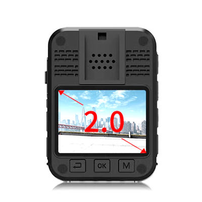 Mini câmera corporal pessoal GPS de 2 polegadas com gravação de lente de câmera dupla