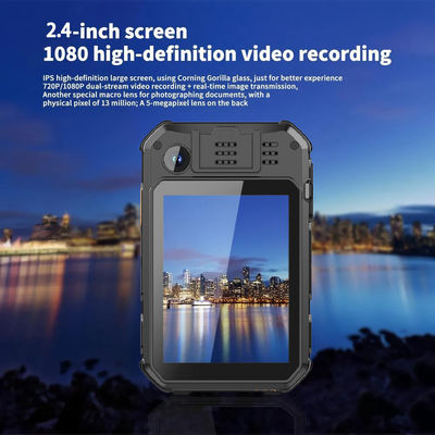 Câmera Corporal 4G Wifi PTT Comunicação de Vídeo Áudio Comando GPS Gravador de Vídeo ao Vivo