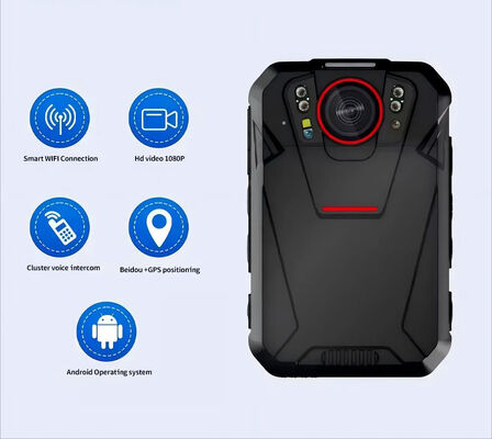 4G Wifi Bodycam Sistema Android 2.4 polegadas touch screen ONVIF RSTP