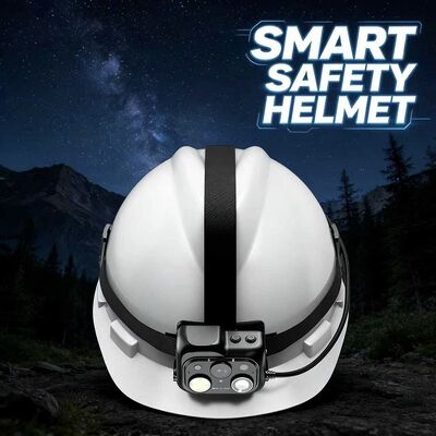 Câmera de capacete de segurança com opções de armazenamento de cartão nano SIM TF Luz LED e suporte para intercomunicação cluster PTT e algoritmos de IA