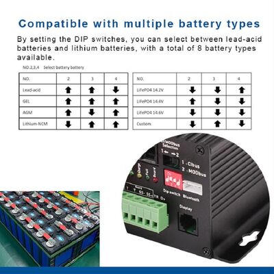 Carregador de Bateria Solar DC-DC 12V 30A 60A Cibus Modbus Canbus
