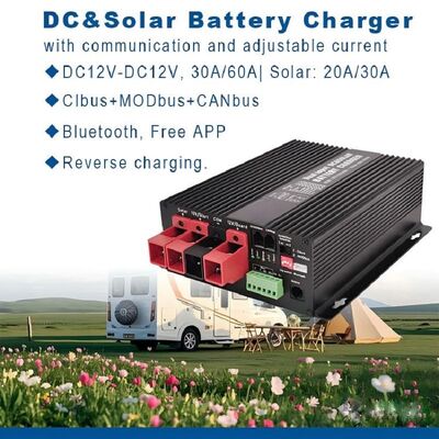 Carregador de Bateria Solar DC-DC 12V 30A 60A Cibus Modbus Canbus