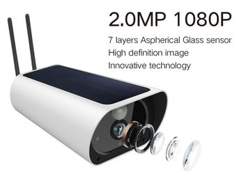 cartão exterior solar das câmaras de vigilância 850nm IR Ray Support 64GB TF de 3/4G HD