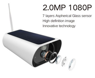 Sensor da bateria 1080P COMS da distância 850nm IR Ray Wifi Security Camera Solar da noite