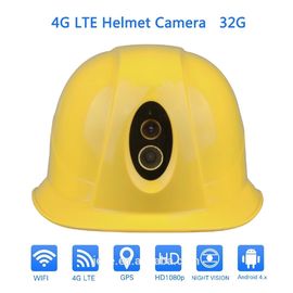 Câmera Wearable impermeável do capacete de segurança IP67 4G com transferência de arquivo pela rede dos dados do tempo real 1080P