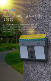 A câmera solar de Wifi da fiscalização com detecta o movimento 1080P Pir Light Camera With Remove que o controle apoia o armazenamento 64GB máximo