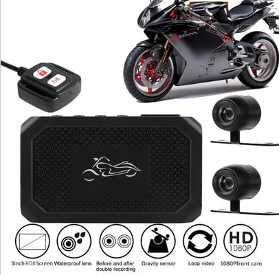 Gravação completa do laço de HD AHD2053 AVI Motorcycle DVR Dual Camera