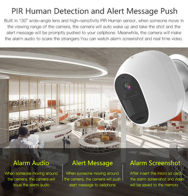 Sensor da câmara de segurança 1080P CMOS de IP66 6400mah 4G Wifi impermeável