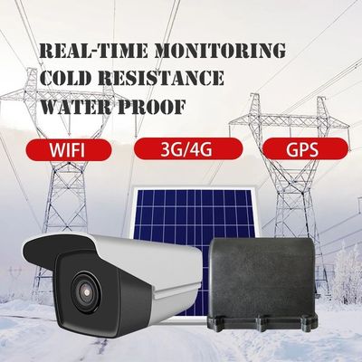 Sistema de monitoração inteligente solar 4G LTE da câmera da torre da grade funcionamento de uma longa vida de 18000 mAH