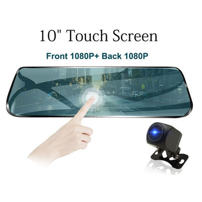 Um toque de 10 polegadas que flui a câmera 1080P do traço do carro do espelho retrovisor