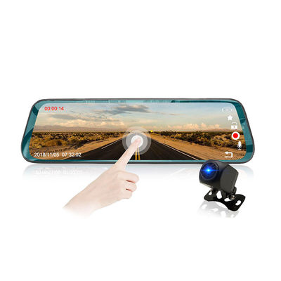 Um toque de 10 polegadas que flui a câmera 1080P do traço do carro do espelho retrovisor