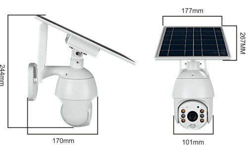 A câmara de segurança solar 1080P da bateria da câmera 4G apoia o armazenamento da nuvem
