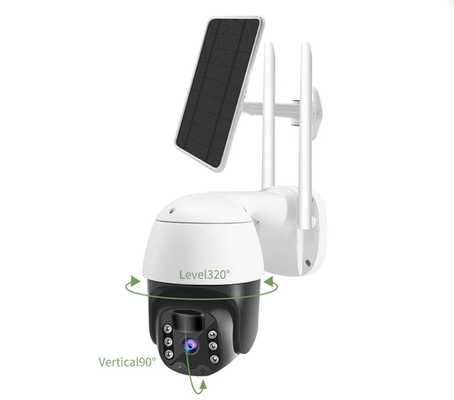 Visão noturna 1080P H264 H265 5W da câmara de segurança da INCLINAÇÃO PTZ da BANDEJA solar