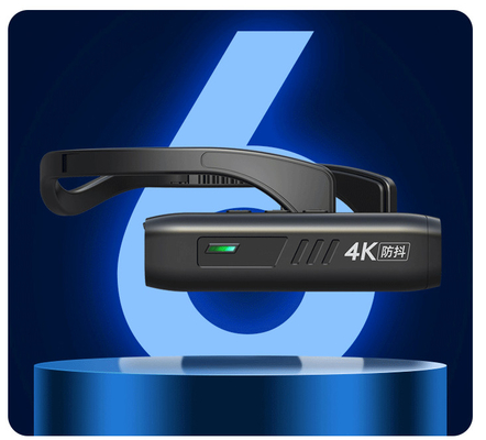 EIS Wearable 4K 2200mAh dos auriculares da câmara de vídeo EP6 1080P Vlog Wifi do giroscópio