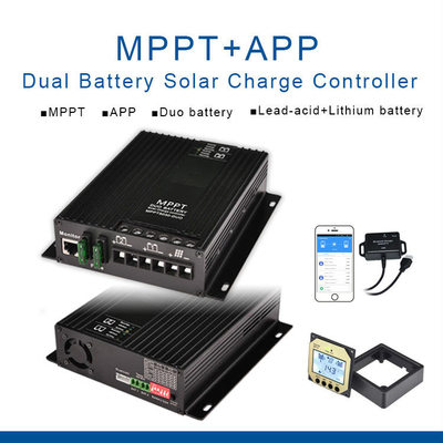 barco solar duplo da caravana de For RVs do controlador da carga da bateria MPPT de 12V 24V 30A