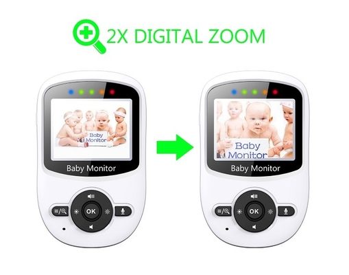 Monitor sem fio do bebê de 2,4 gigahertz exposição do LCD de uma cor de 2,4 polegadas com visão noturna