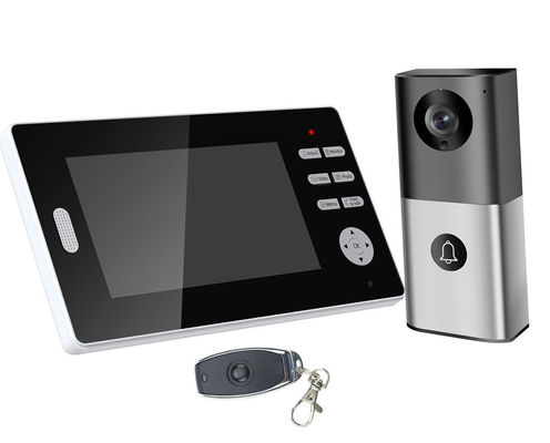 intercomunicador video sem fio dos apoios da campainha 7inch HD LCD de 2.4GHz WIFI que toma a foto