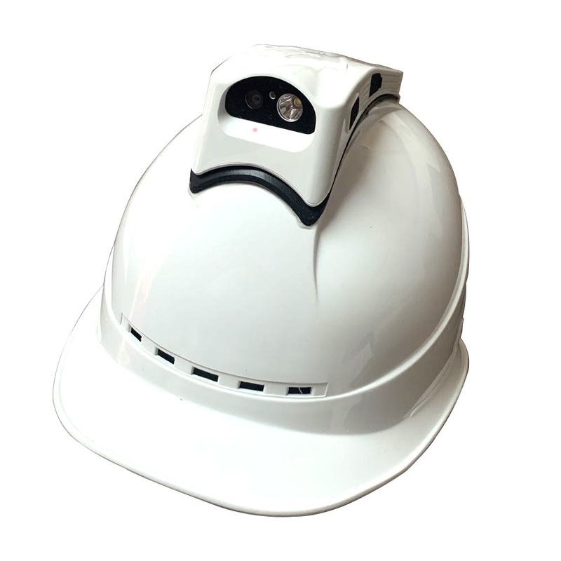 A cabeça de câmera rachada do capacete 4g montou o capacete de segurança de gravação de Live Streaming For Construction Helmet do apoio do dispositivo