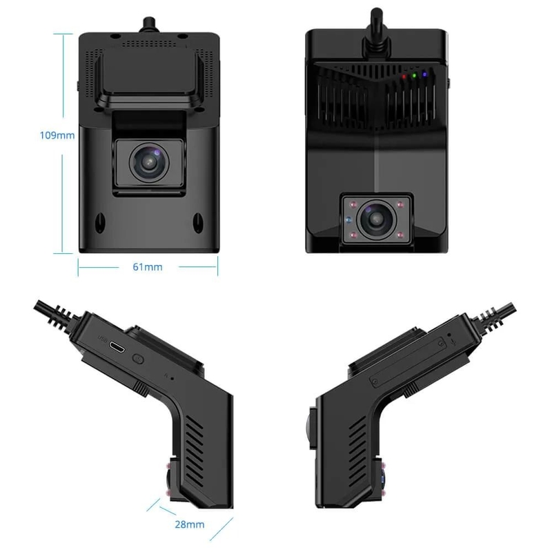 Definição 4G WiFi GPS Night Vision Dash Camera com Loop Recording e Parking Monitor